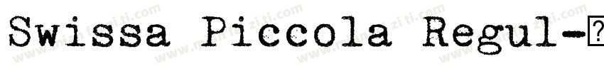 Swissa Piccola Regul字体转换